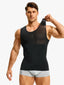 Men's Sleeveless Compression Shirt Tummy Control Mesh Tank Top Body Shaper Vest