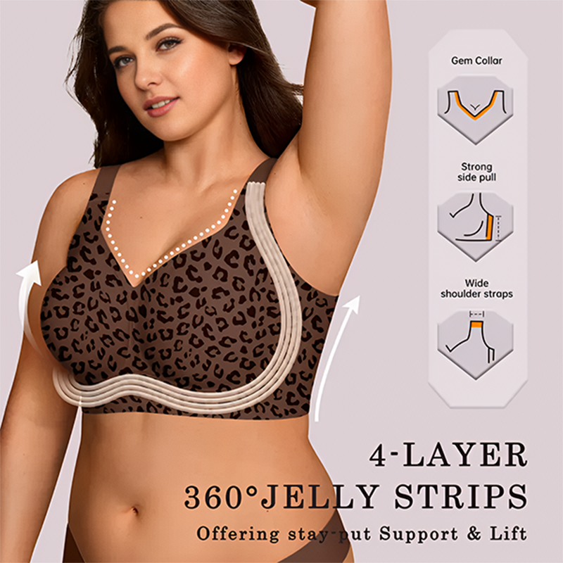 Seamless Wireless Full Coverage Jelly Comfort Bra Secondary image