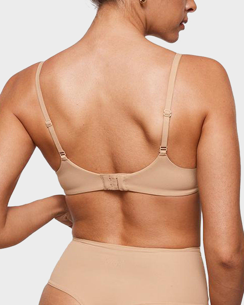 Women's Inbarely Plus Plunge Bra - Unlined Underwire Sexy Demi Balconette Bras