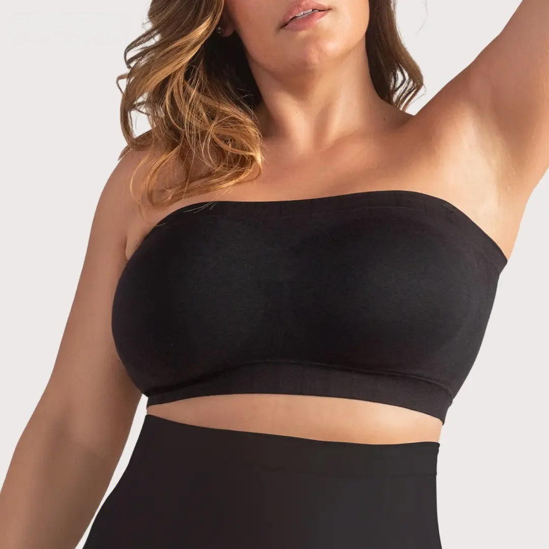 Convertible Strapless Bandeau Bra with Wireless Comfort, Anti-Slip Grip & Removable Straps Secondary image