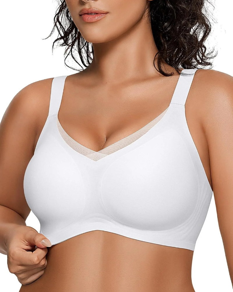 Womens Wireless Bras V Mesh Comfortable Bralette Supportive Secondary image