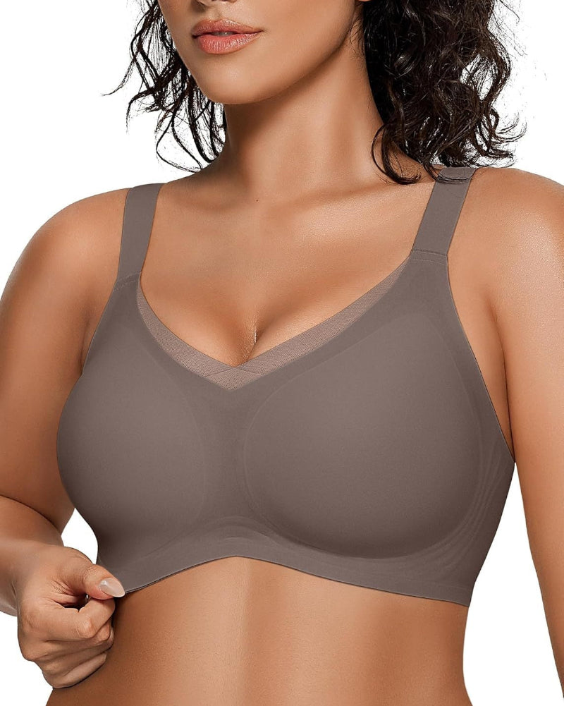 Womens Wireless Bras V Mesh Comfortable Bralette Supportive Main image