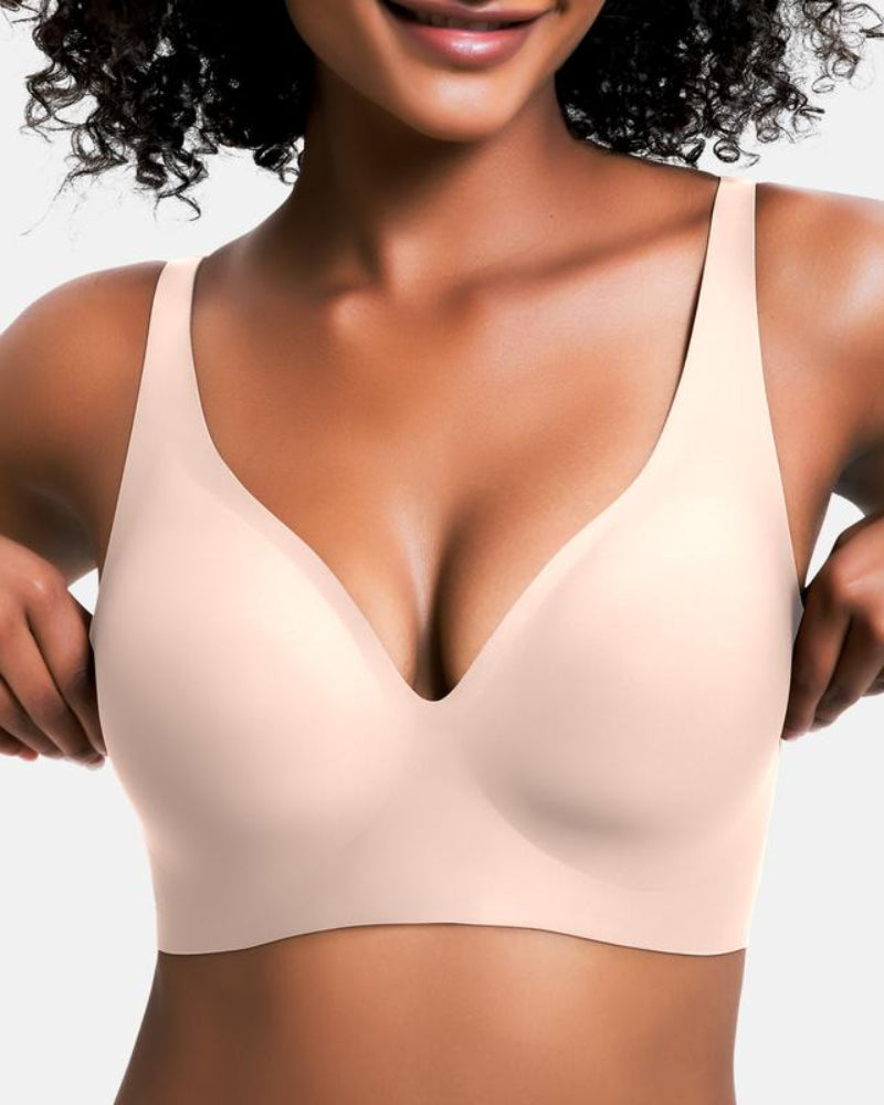 Jelly Wireless Seamless Deep V Push Up Bra Main image