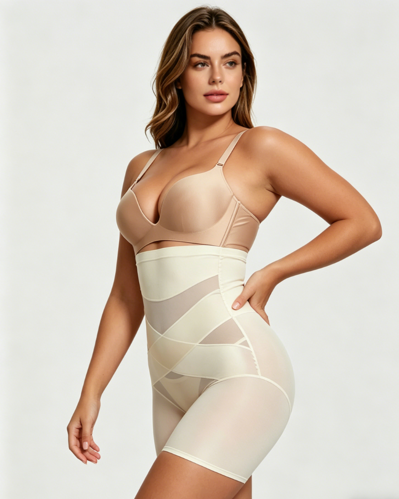Crossover Bandage High Waist Hip-Lifting Shorts