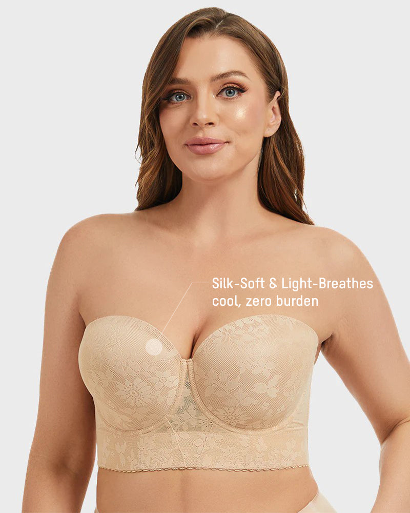 Smooth Lace Longline Strapless Underwire Bra Secondary image