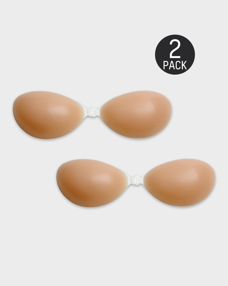 Front Closure Silicone Self-Adhesive Invisible Bra (2 pairs)