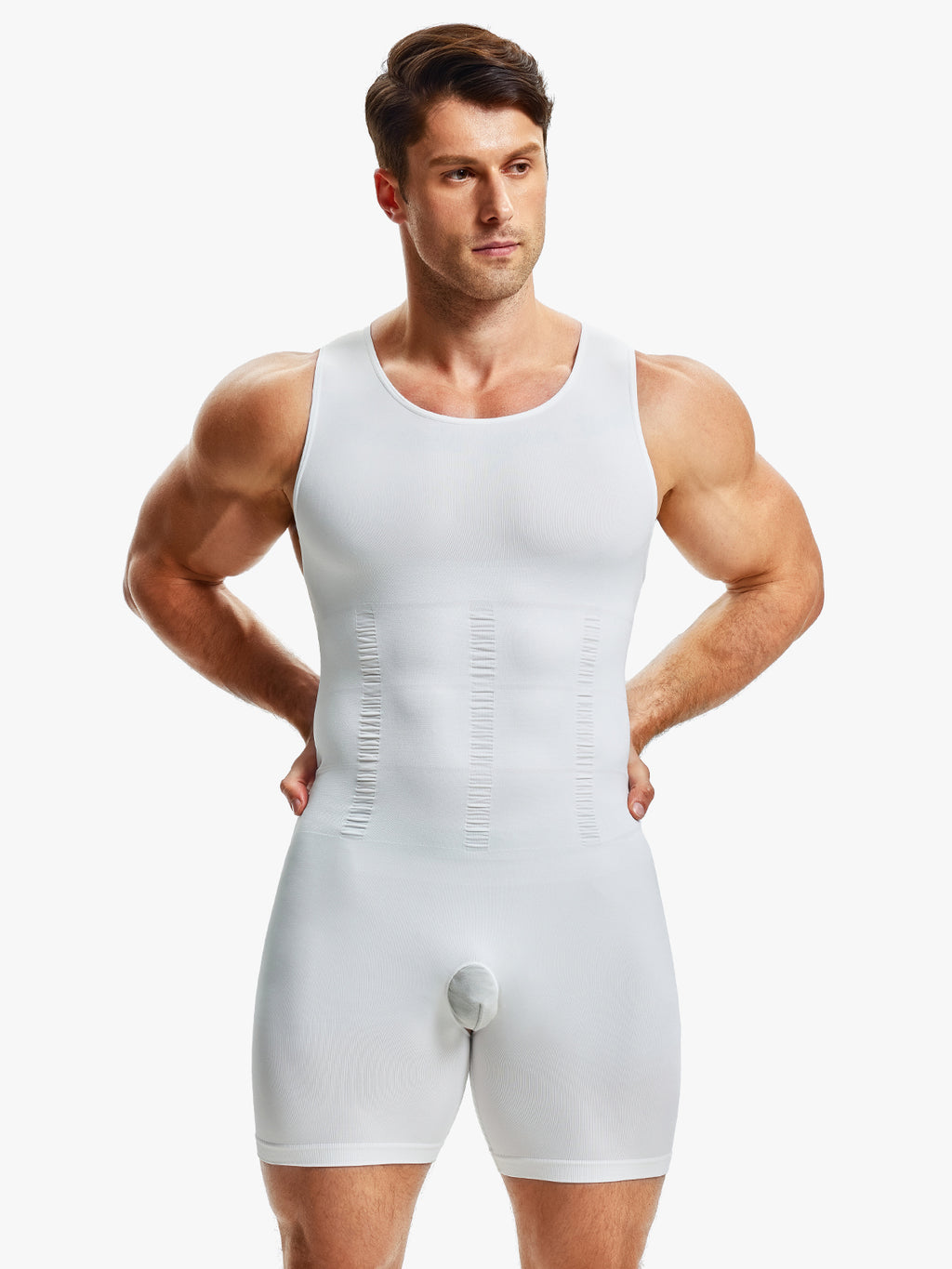 Seamless Full Body Shaper Tummy Control Compression Bodysuit For Men