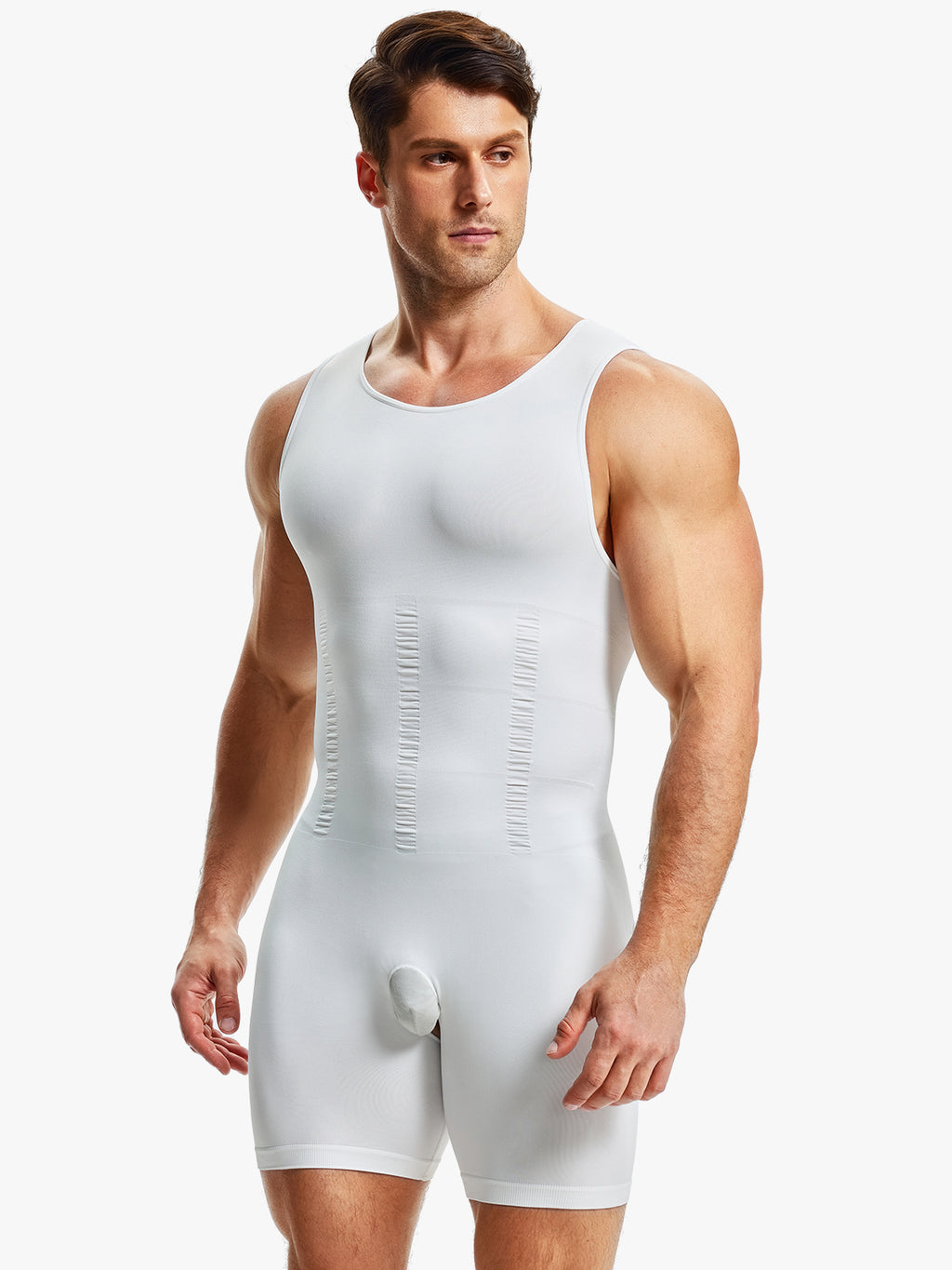 Seamless Full Body Shaper Tummy Control Compression Bodysuit For Men