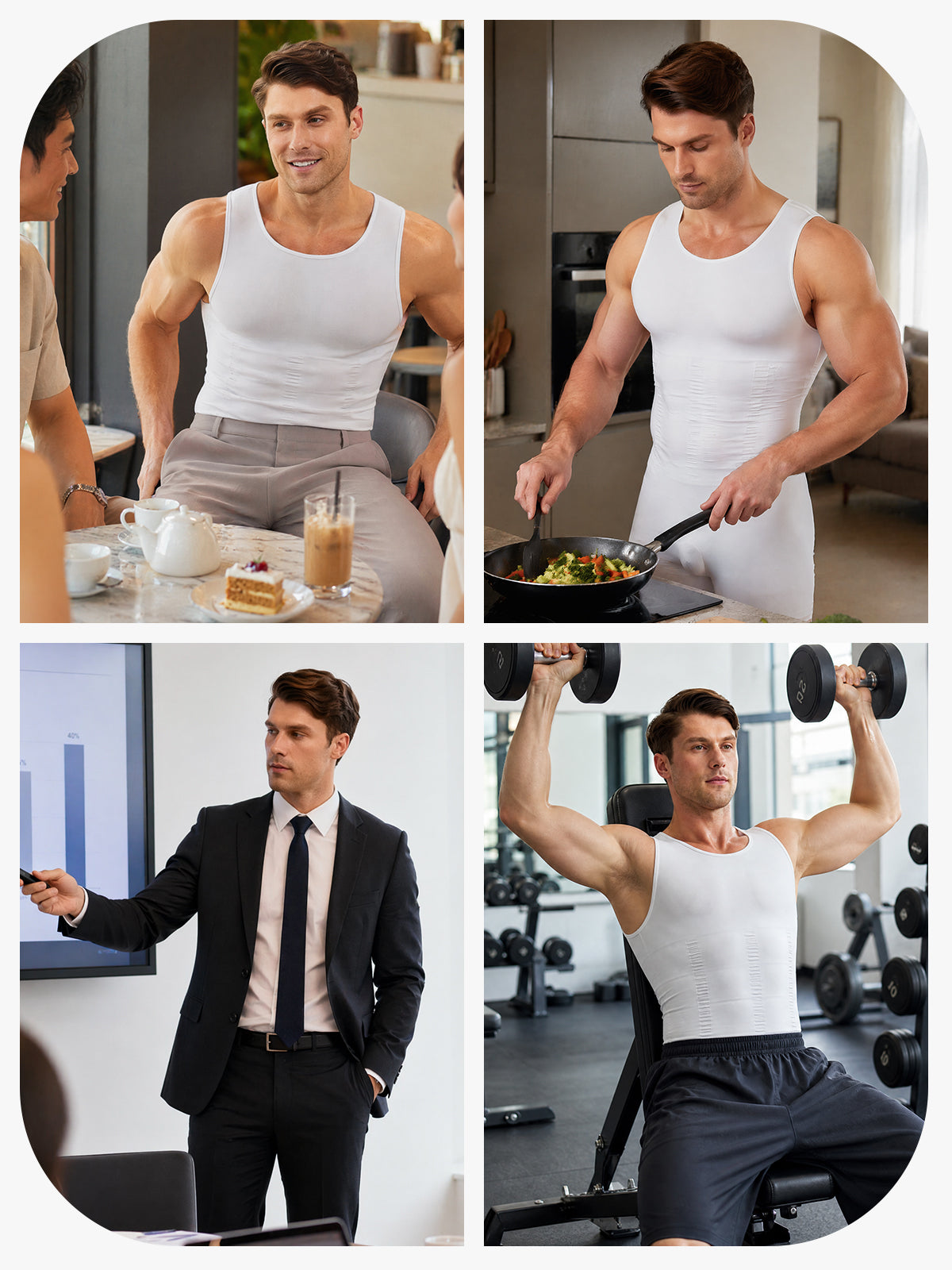 Seamless Full Body Shaper Tummy Control Compression Bodysuit For Men