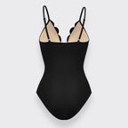 Flower Hollow One Piece Swimsuit and Skirt