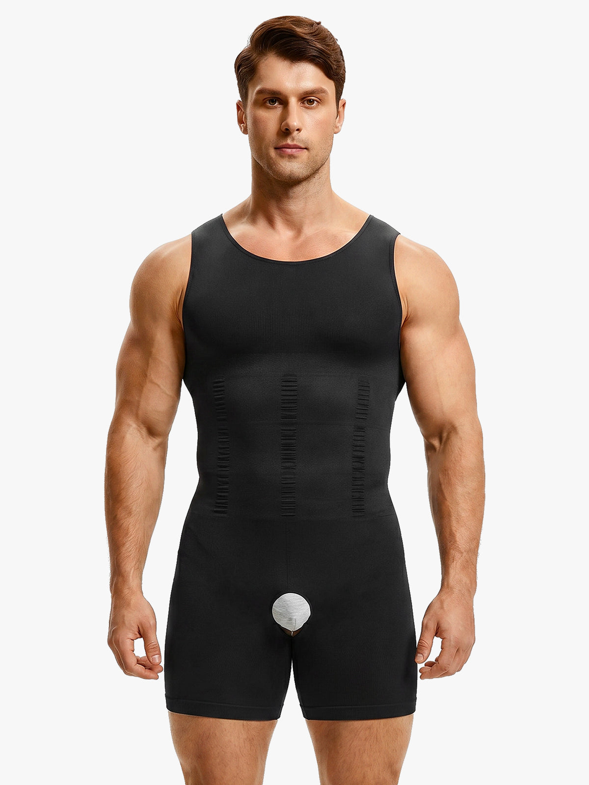 Seamless Full Body Shaper Tummy Control Compression Bodysuit For Men Main image