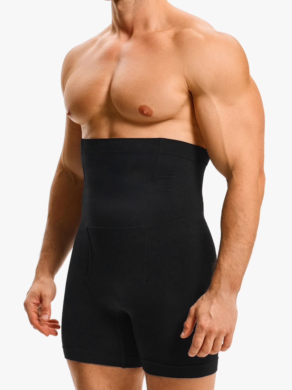 Men's High Waist Body Shaper Shorts with Steel Boning Support