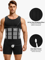 Seamless Full Body Shaper Tummy Control Compression Bodysuit For Men