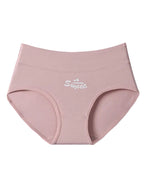 Cute Love Print Soft Cotton Stretchy Women's Panties (6 Pack)
