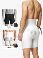 Men's Seamless High-Waist Boning Support Shorts