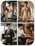 Men's Seamless High-Waist Boning Support Shorts
