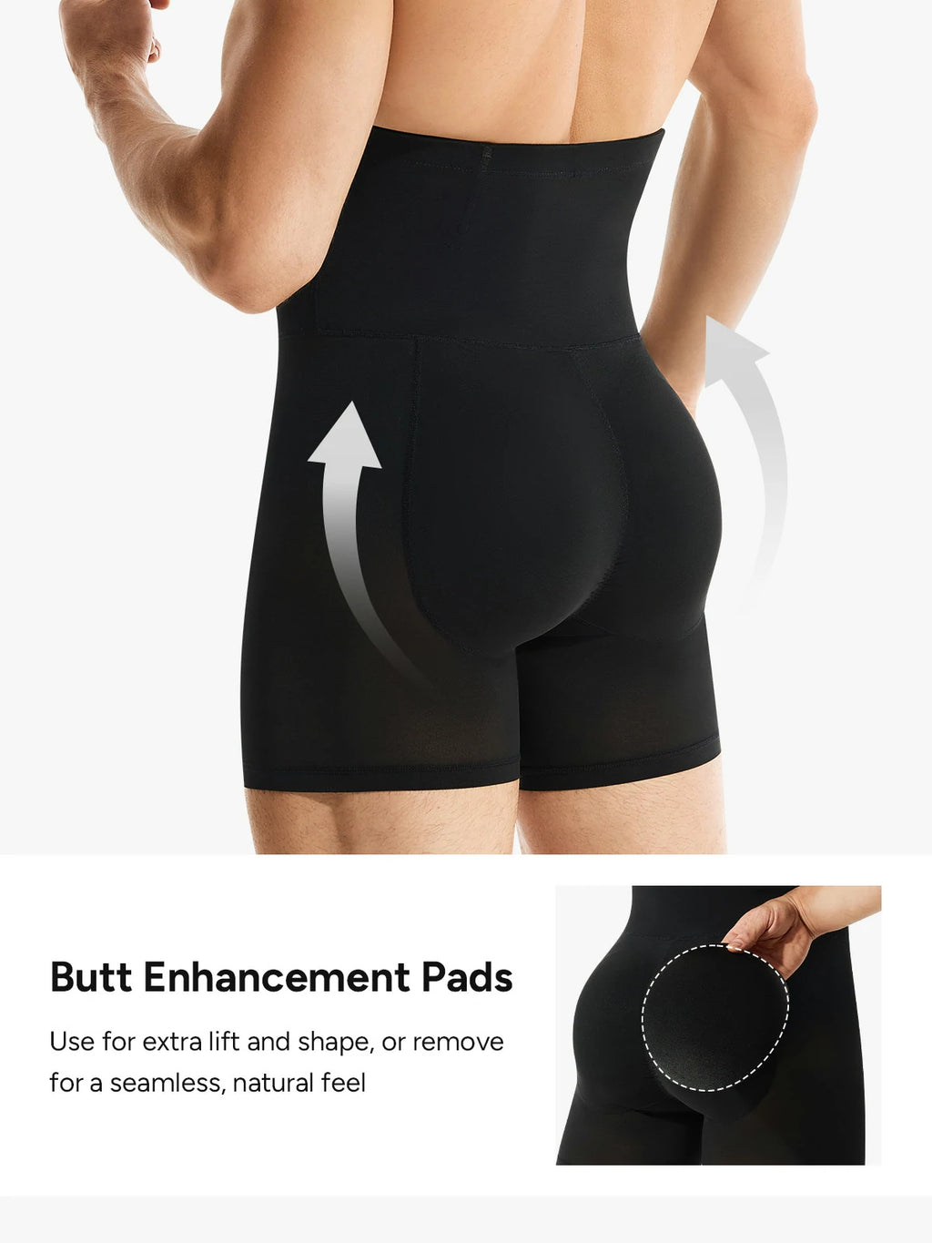 Mesh High-Waisted Padded Shorts for Men