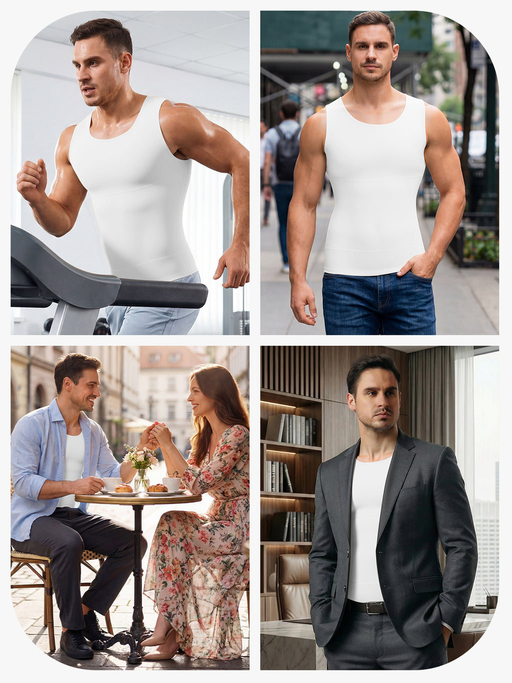 Upgraded Version Men's Tummy Control Sliming Tank Top