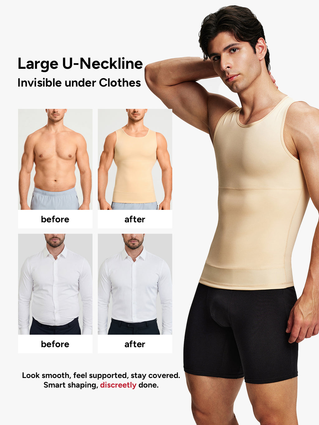 Upgraded Version Men's Tummy Control Sliming Tank Top