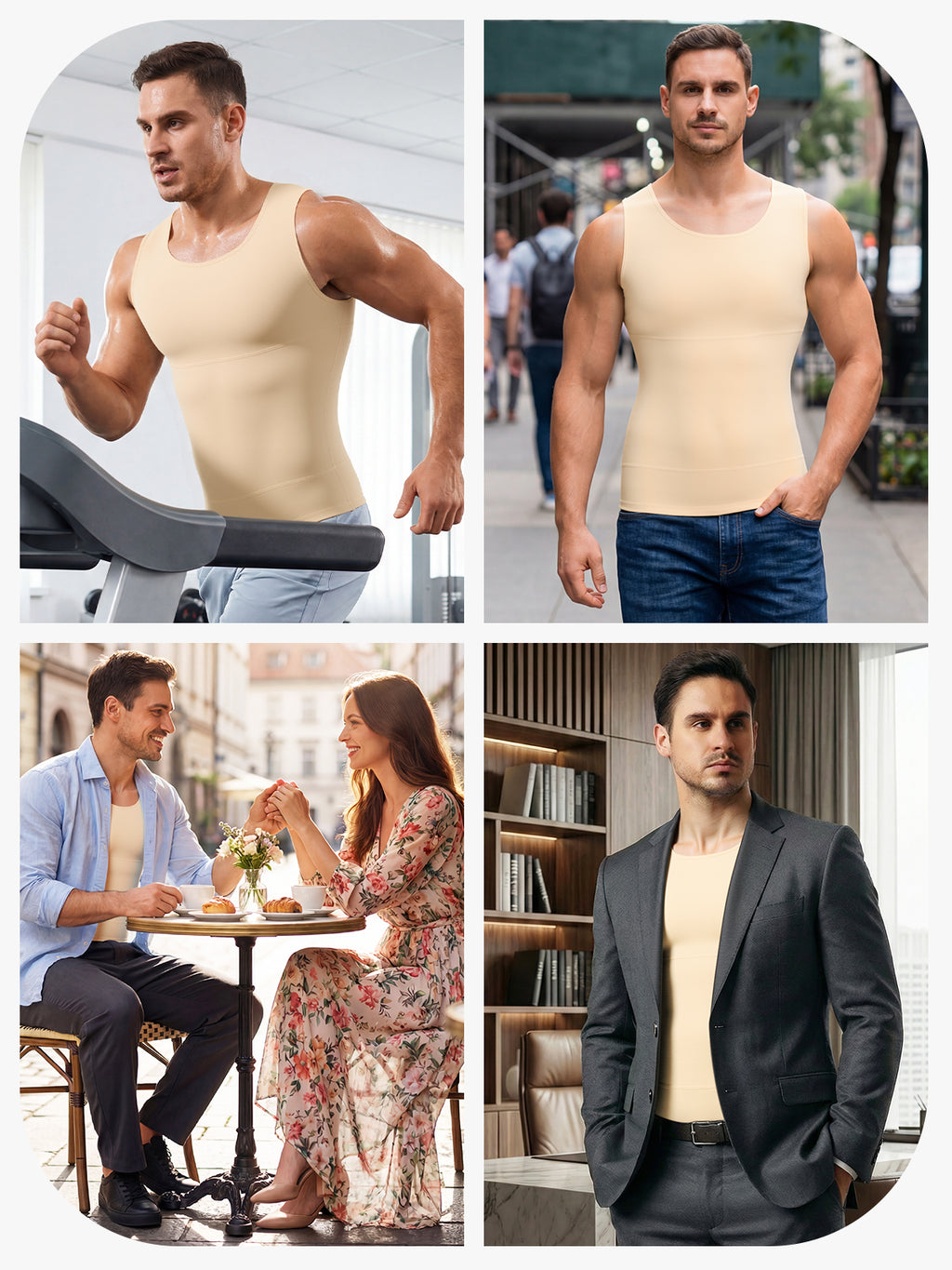 Upgraded Version Men's Tummy Control Sliming Tank Top