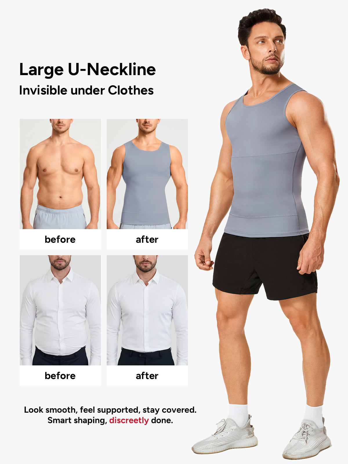 Upgraded Version Men's Tummy Control Sliming Tank Top