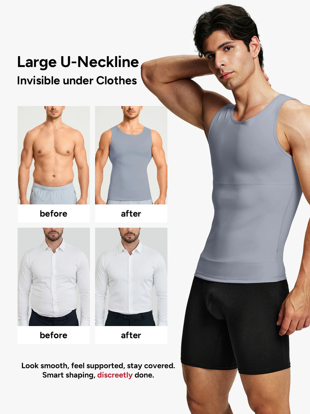 Upgraded Version Men's Tummy Control Sliming Tank Top