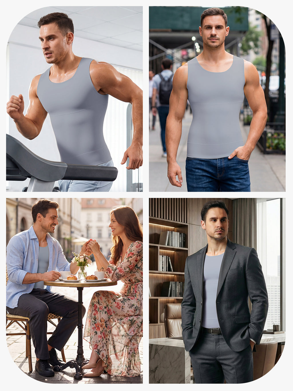 Upgraded Version Men's Tummy Control Sliming Tank Top