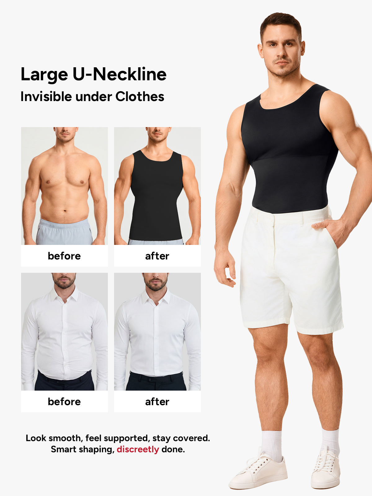 Upgraded Version Men's Tummy Control Sliming Tank Top