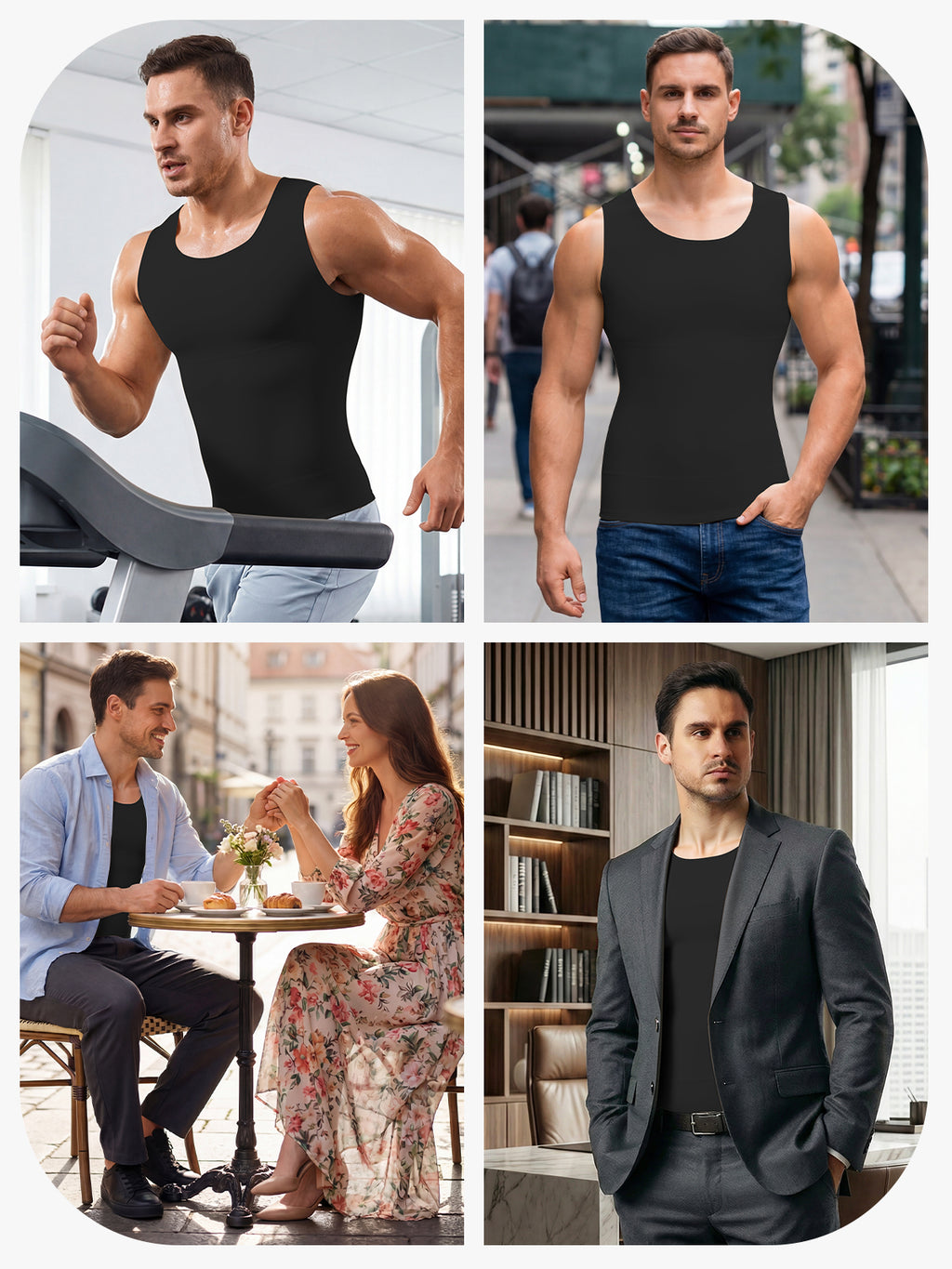 Upgraded Version Men's Tummy Control Sliming Tank Top