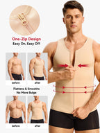 Zipper Belly Compression Workout out Waist Trainer Shapewear Tank Top