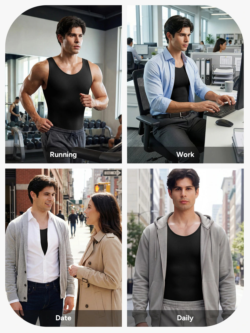 Men's Seamless Crotch Opening Bodysuit