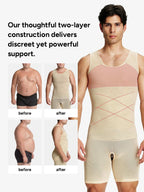 Men's Mesh Tummy Control Bodysuit