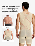 Men's Mesh Tummy Control Bodysuit
