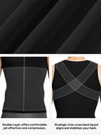 Mesh Zipper Compression Tank Top for Men