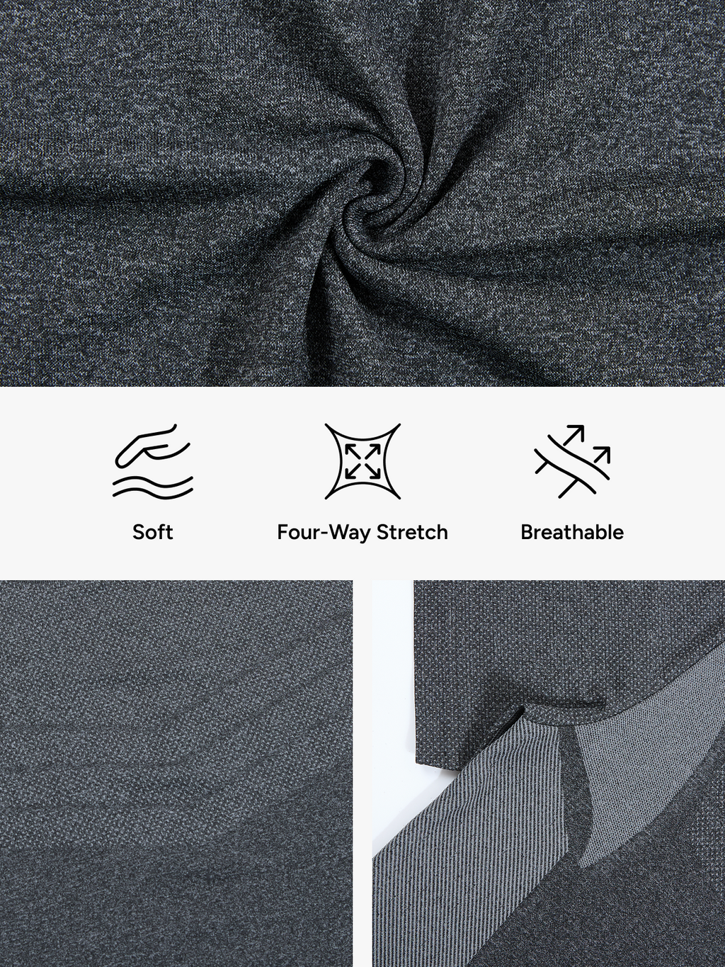 Quick Dry Breathable Workout Crew Neck Top for Men