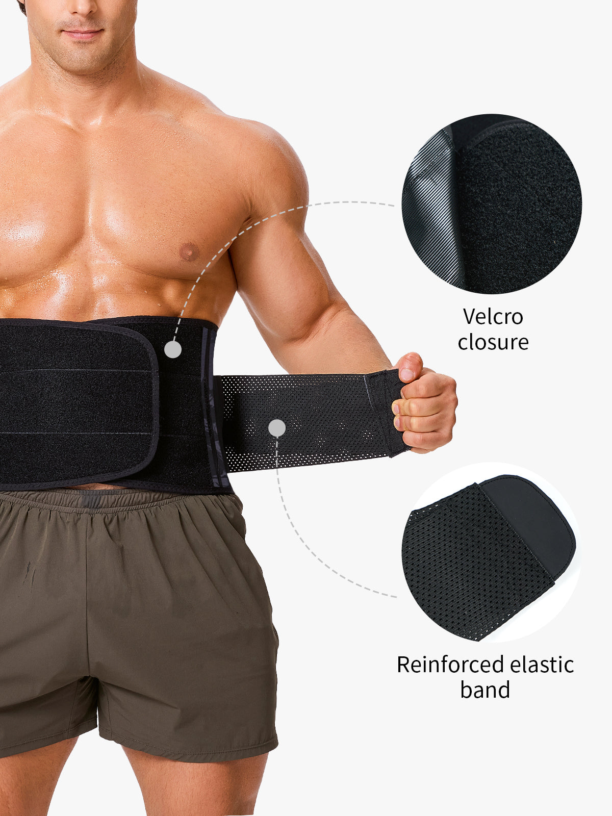 Steel Boning Velcro Workout Waist Trainer Sweat Belt