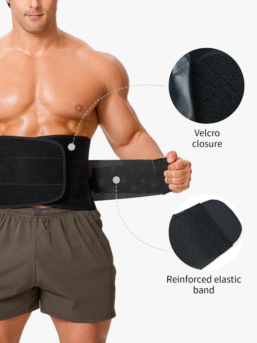 Steel Boning Velcro Workout Waist Trainer Sweat Belt