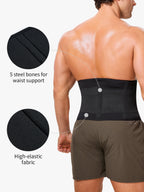 Steel Boning Velcro Workout Waist Trainer Sweat Belt