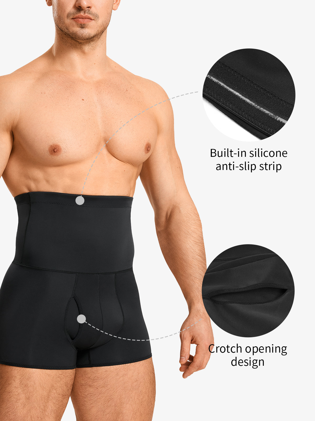 Men's High Waist Elastic Shorts