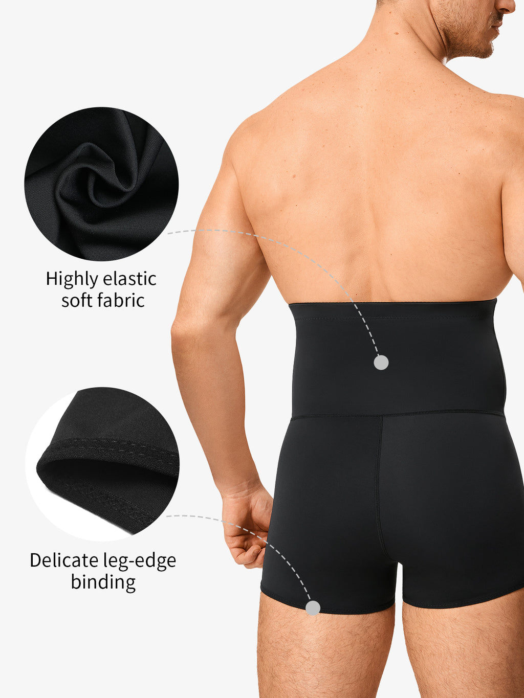 Men's High Waist Elastic Shorts