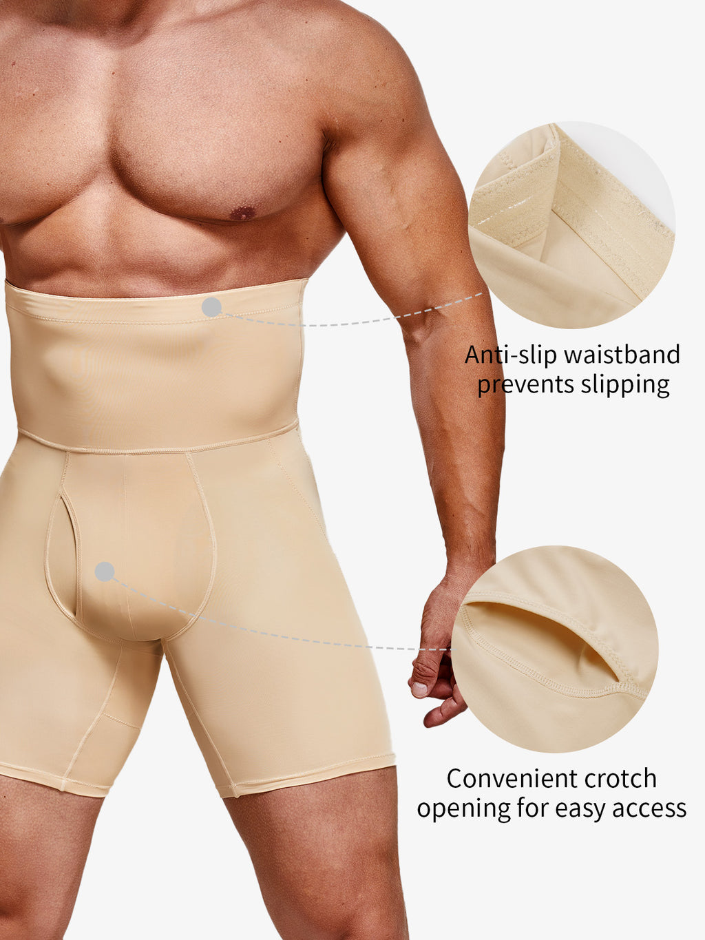Men's High Waist Tummy Control Shorts