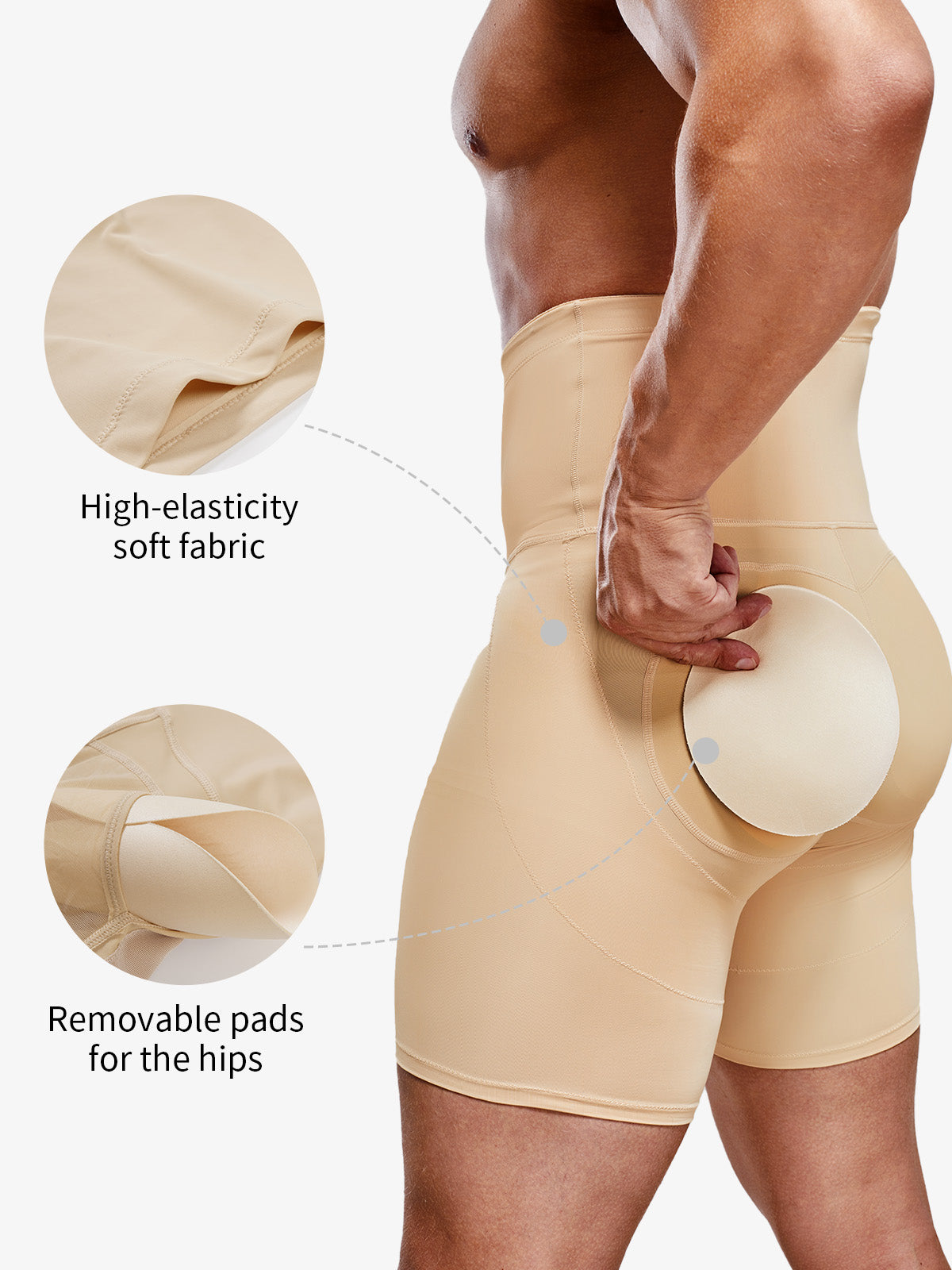 Men's High Waist Tummy Control Shorts