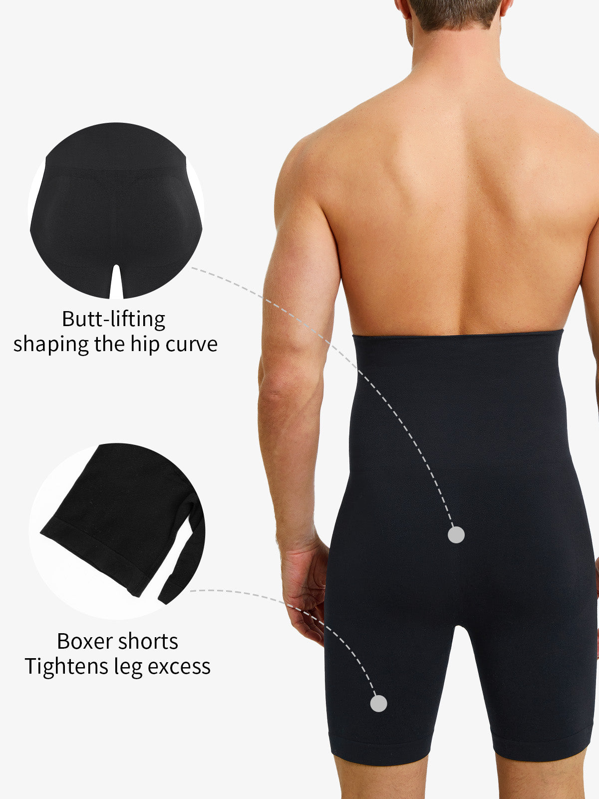 Men's Seamless High Waist Elastic Shorts
