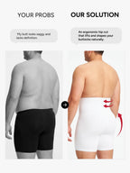 Men's Seamless High-Waist Boning Support Shorts