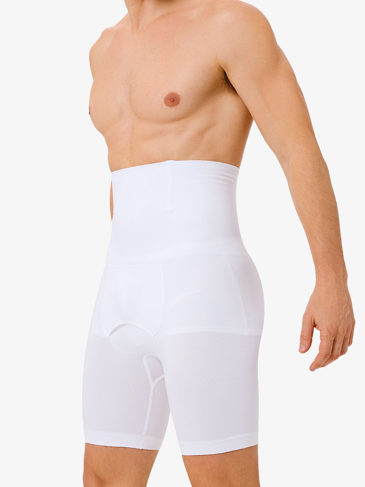 Men's Seamless High-Waist Boning Support Shorts