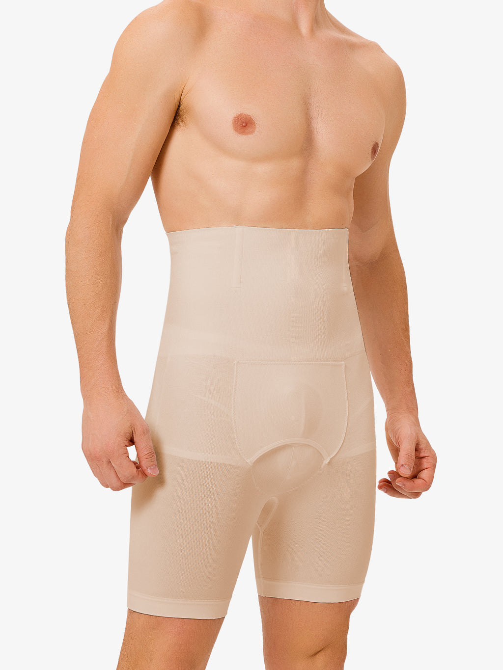 Men's Seamless High-Waist Boning Support Shorts