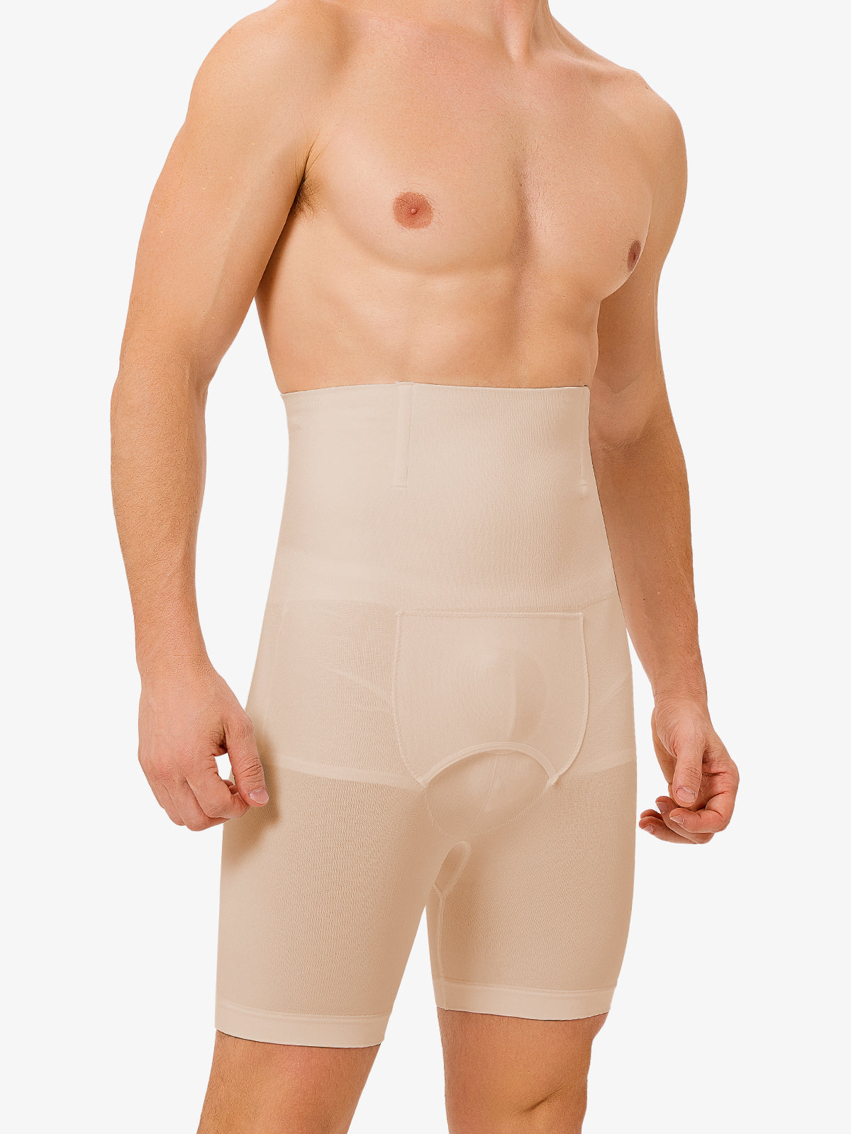 Men's Seamless High-Waist Boning Support Shorts
