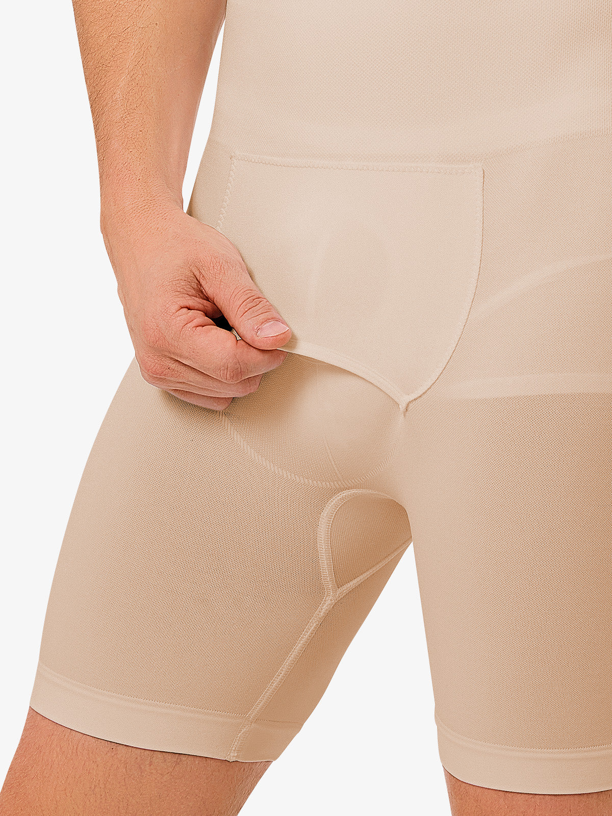 Men's Seamless High-Waist Boning Support Shorts