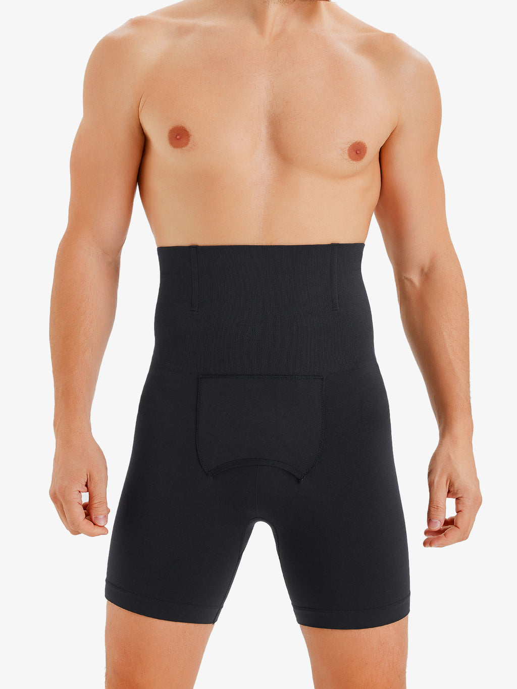 Men's Seamless High-Waist Boning Support Shorts