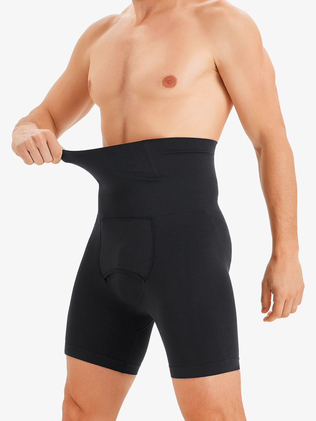Men's Seamless High-Waist Boning Support Shorts